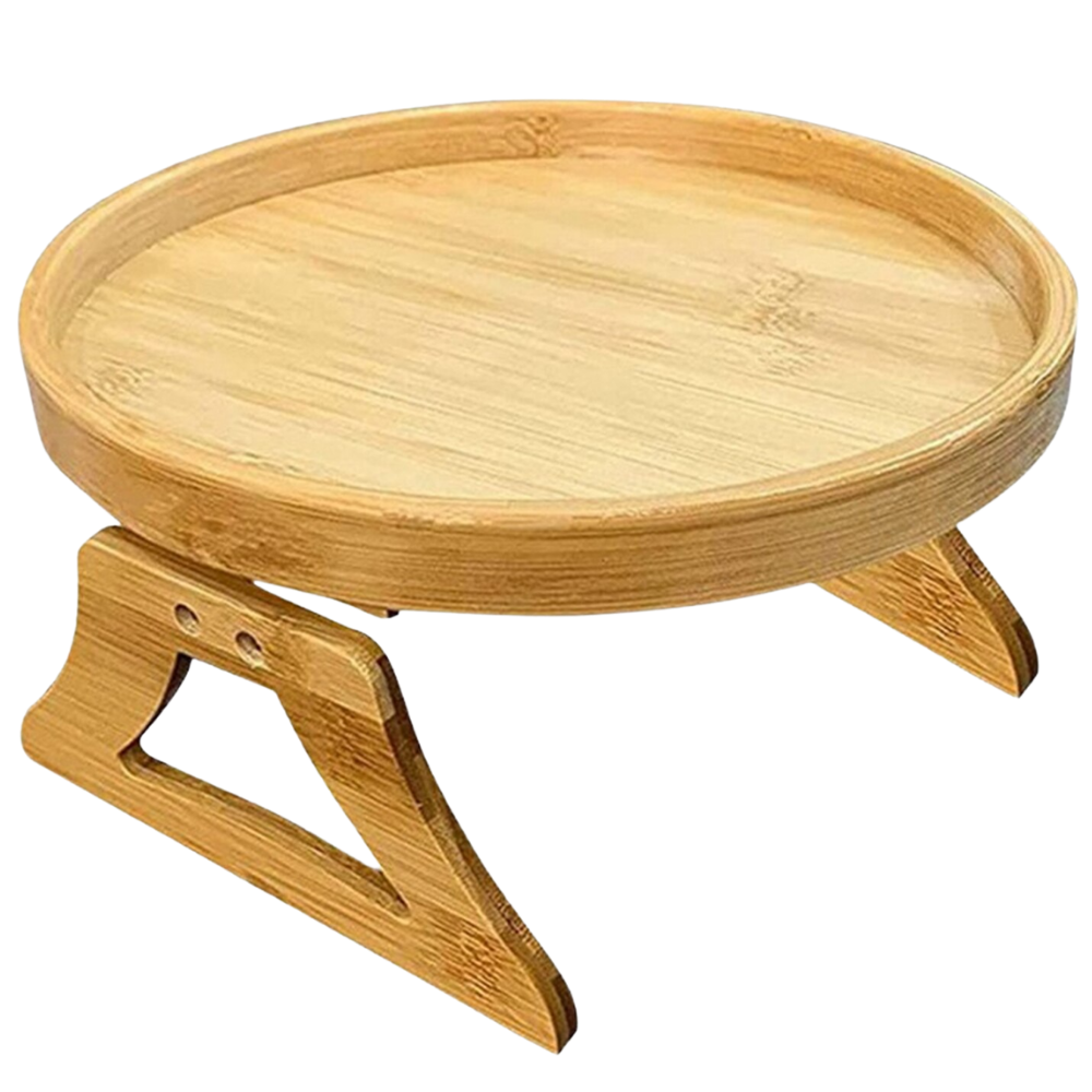Table d'accoudoir en bois pliable