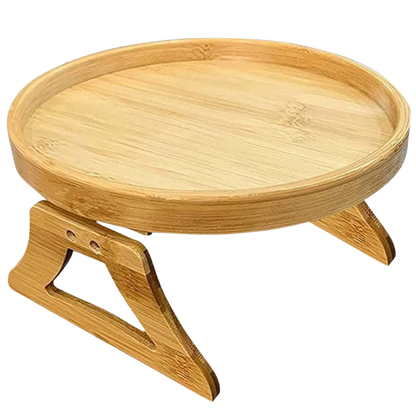 Table d'accoudoir en bois pliable