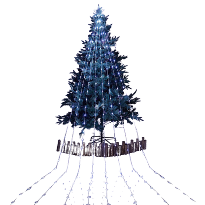 Lumières de Noël en cascade