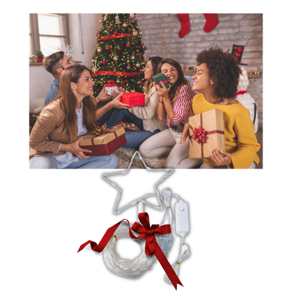 Lumières de Noël en cascade