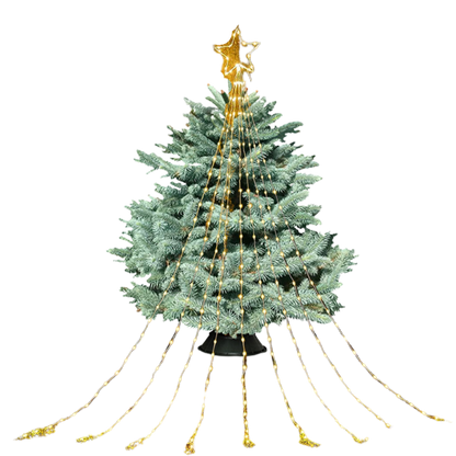 Lumières de Noël en cascade