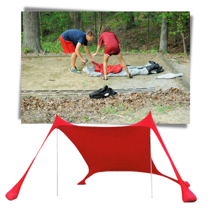 Tente d'ombrage légère pour la plage