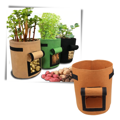 Pochette en tissu pour jardinière de légumes