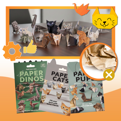 Papier origami 3D d'animaux