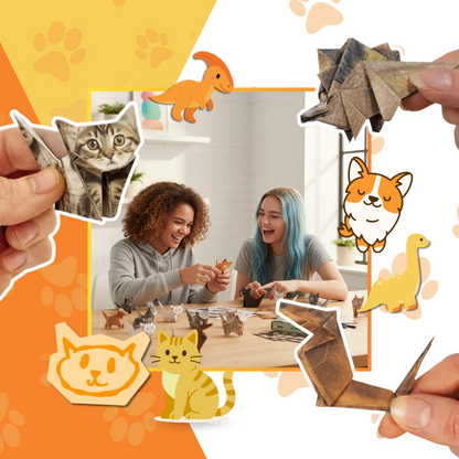 Papier origami 3D d'animaux