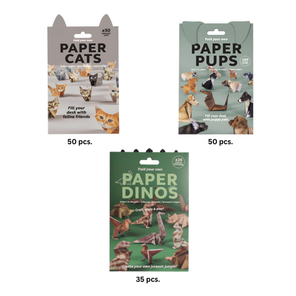 Papier origami 3D d'animaux