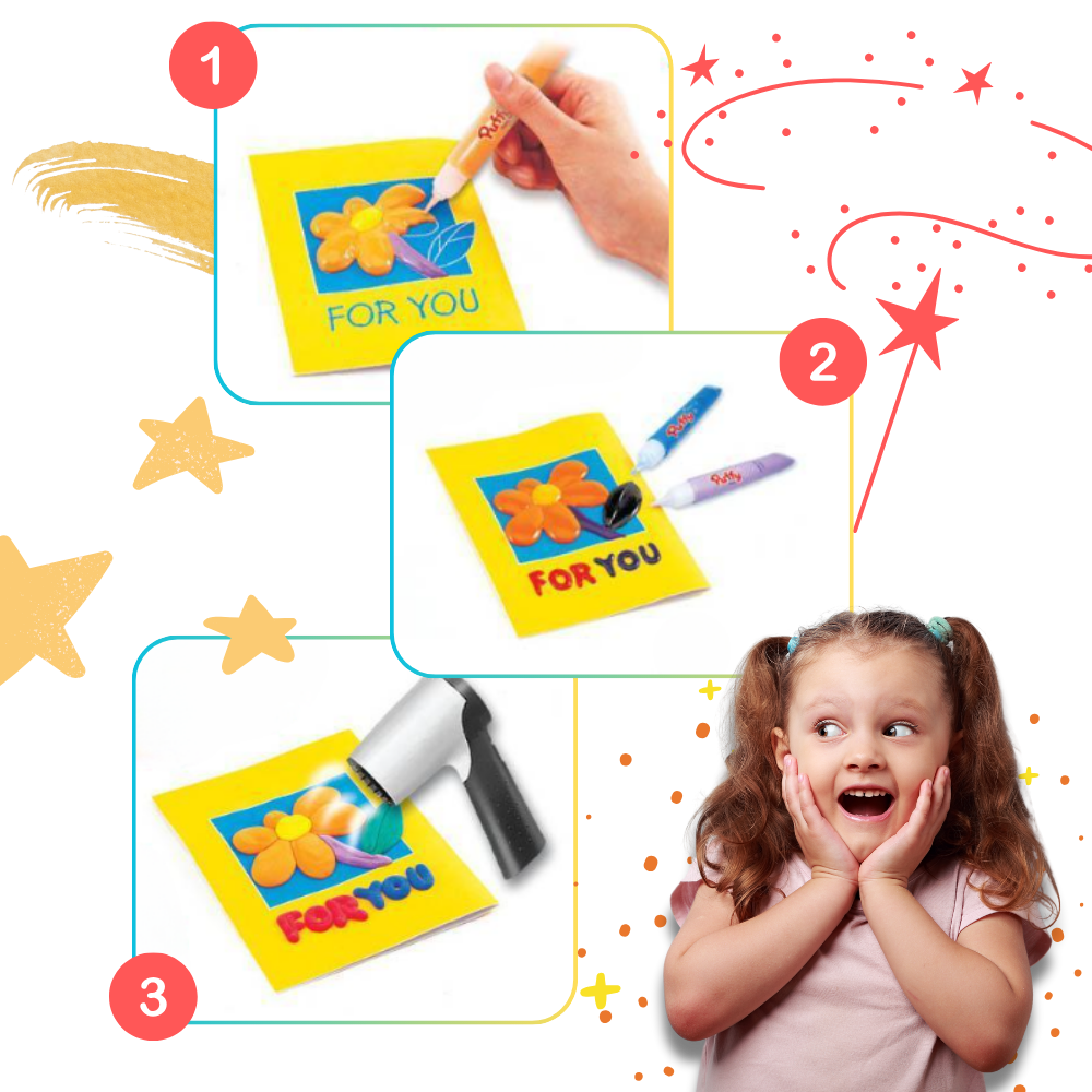 Stylo Pop Corn avec effet 3D