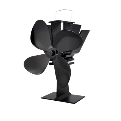 Ventilateur de poêle à 4 pales alimenté par la chaleur pour cheminées