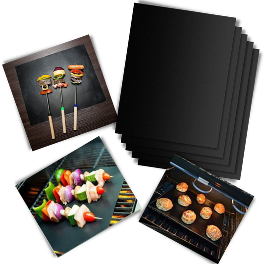 Tapis de cuisson anti-adhésif barbecue (5pcs)