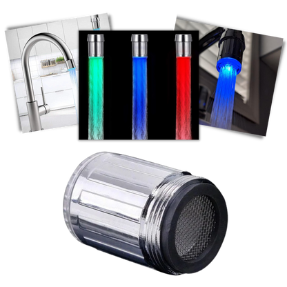 Buse de robinet avec capteur de température à couleur changeante