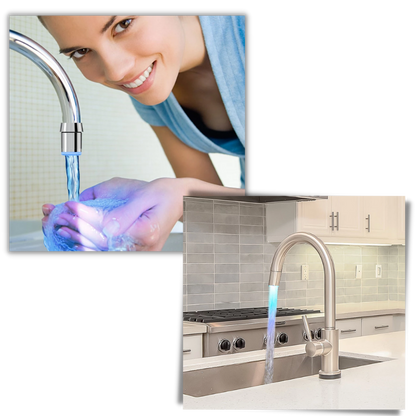 Buse de robinet avec capteur de température à couleur changeante