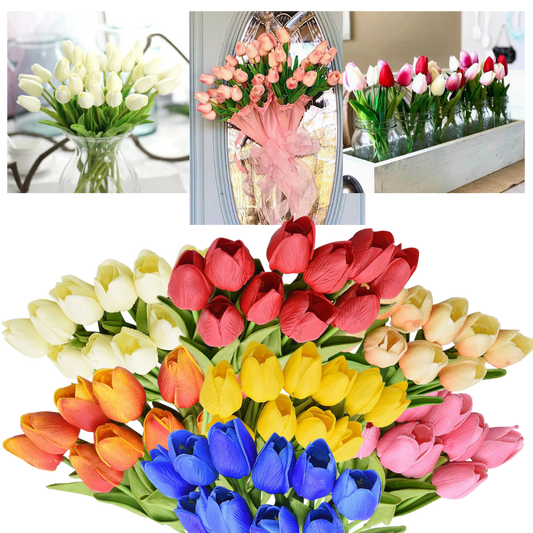 Fleur de tulipe artificielle (10 Pcs)