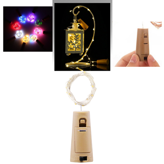 Guirlande lumineuse LED pour bouteille avec bouchon (lot de 3)
