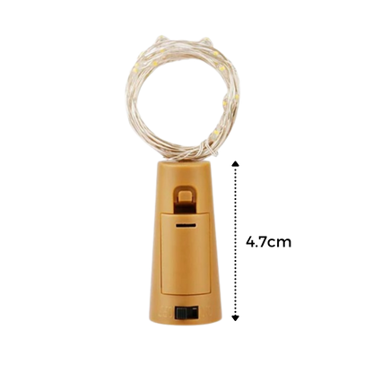 Guirlande lumineuse LED pour bouteille avec bouchon (lot de 3)