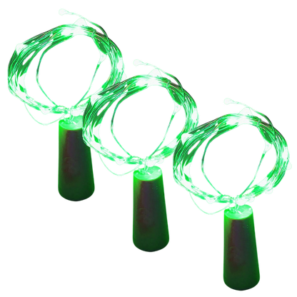 Guirlande lumineuse LED pour bouteille avec bouchon (lot de 3)