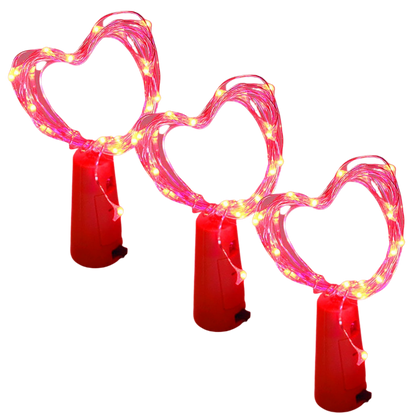 Guirlande lumineuse LED pour bouteille avec bouchon (lot de 3)