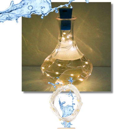 Guirlande lumineuse LED pour bouteille avec bouchon (lot de 3)