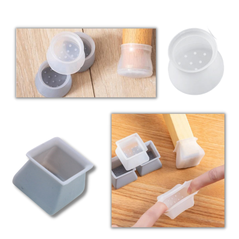 Pack de 8 protections en silicone pour pieds de meubles