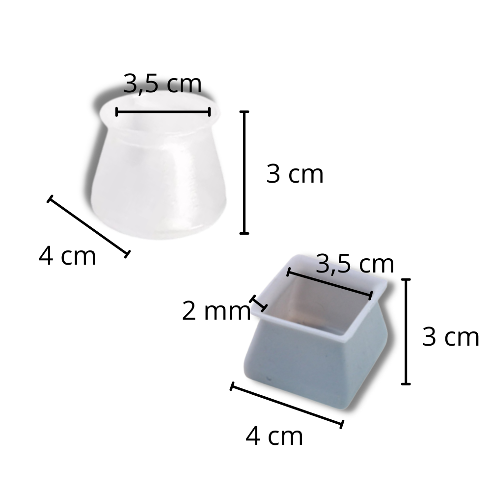 Pack de 8 protections en silicone pour pieds de meubles