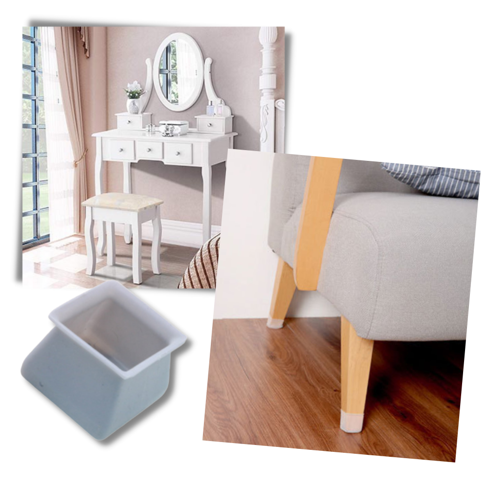Pack de 8 protections en silicone pour pieds de meubles