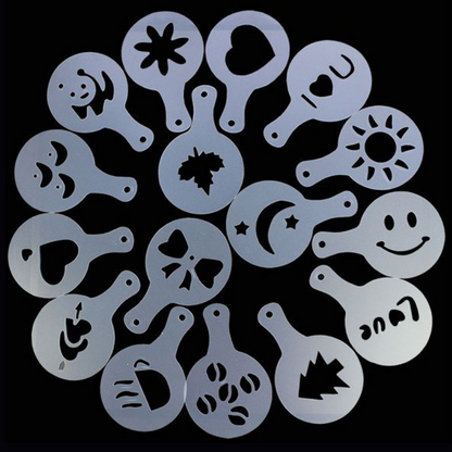 Pochoirs à café (16 pièces)