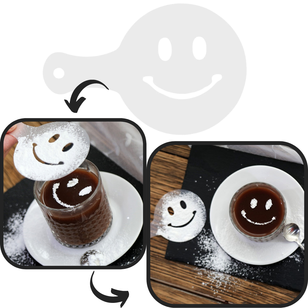 Pochoirs à café (16 pièces)