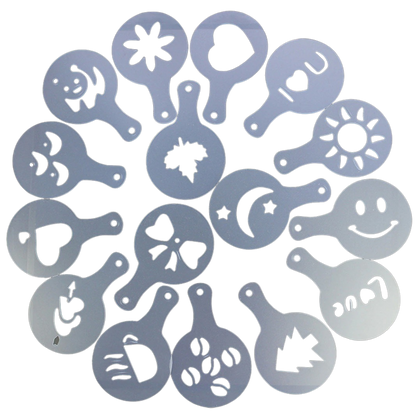 Pochoirs à café (16 pièces)