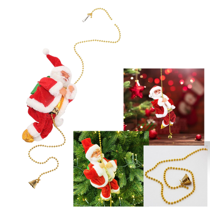 Décoration électrique en forme de Père Noël qui escalade