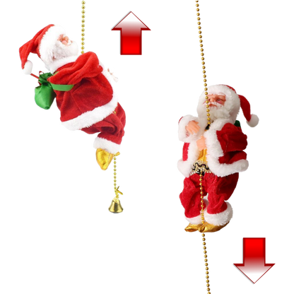 Décoration électrique en forme de Père Noël qui escalade