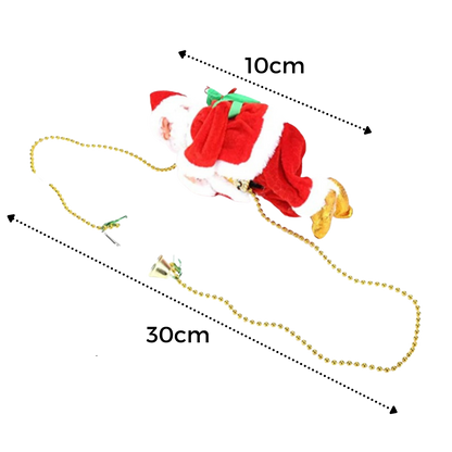 Décoration électrique en forme de Père Noël qui escalade