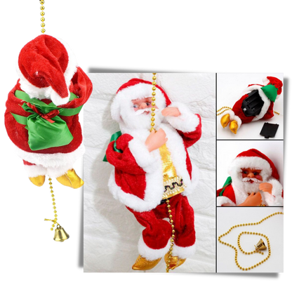 Décoration électrique en forme de Père Noël qui escalade