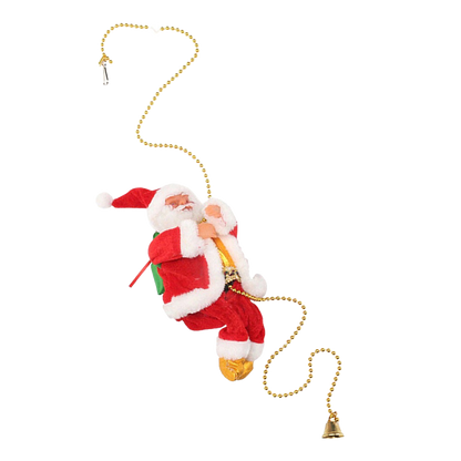 Décoration électrique en forme de Père Noël qui escalade