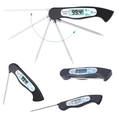 Thermomètre alimentaire numérique pliable à lecture instantanée