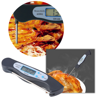 Thermomètre alimentaire numérique pliable à lecture instantanée