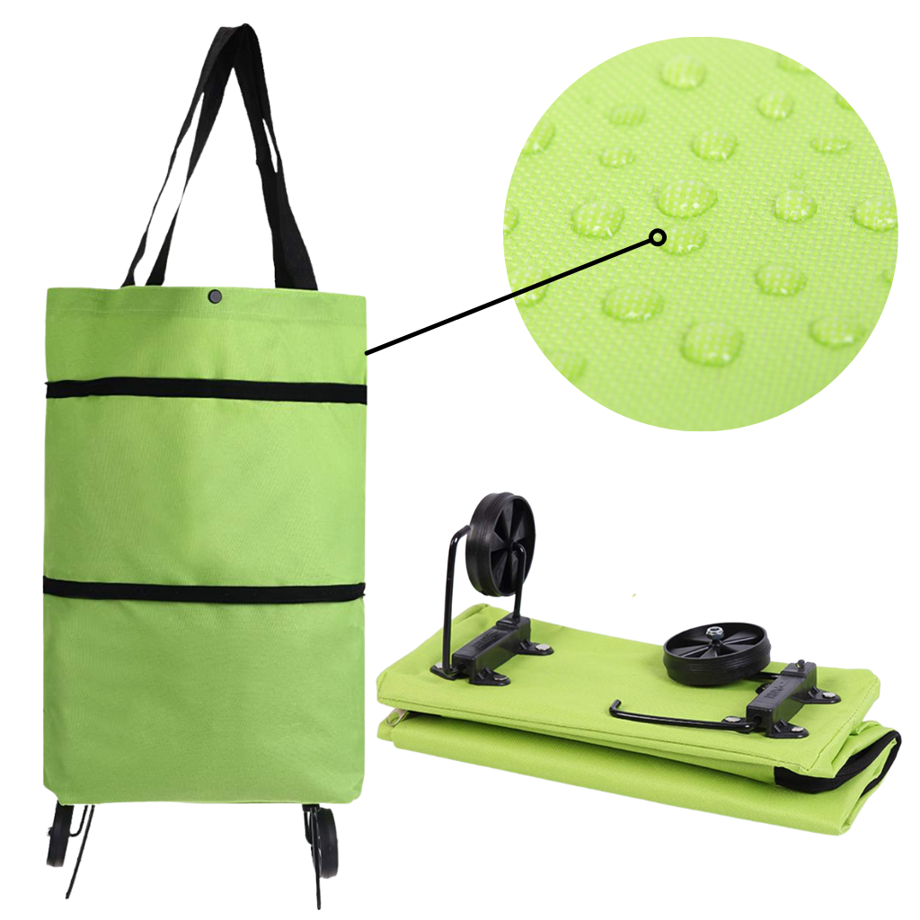 Sac de commission à roulettes pliable 30L