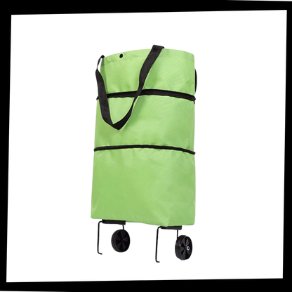 Sac de commission à roulettes pliable 30L