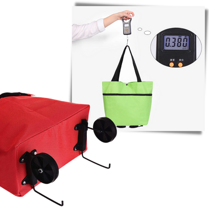 Sac de commission à roulettes pliable 30L