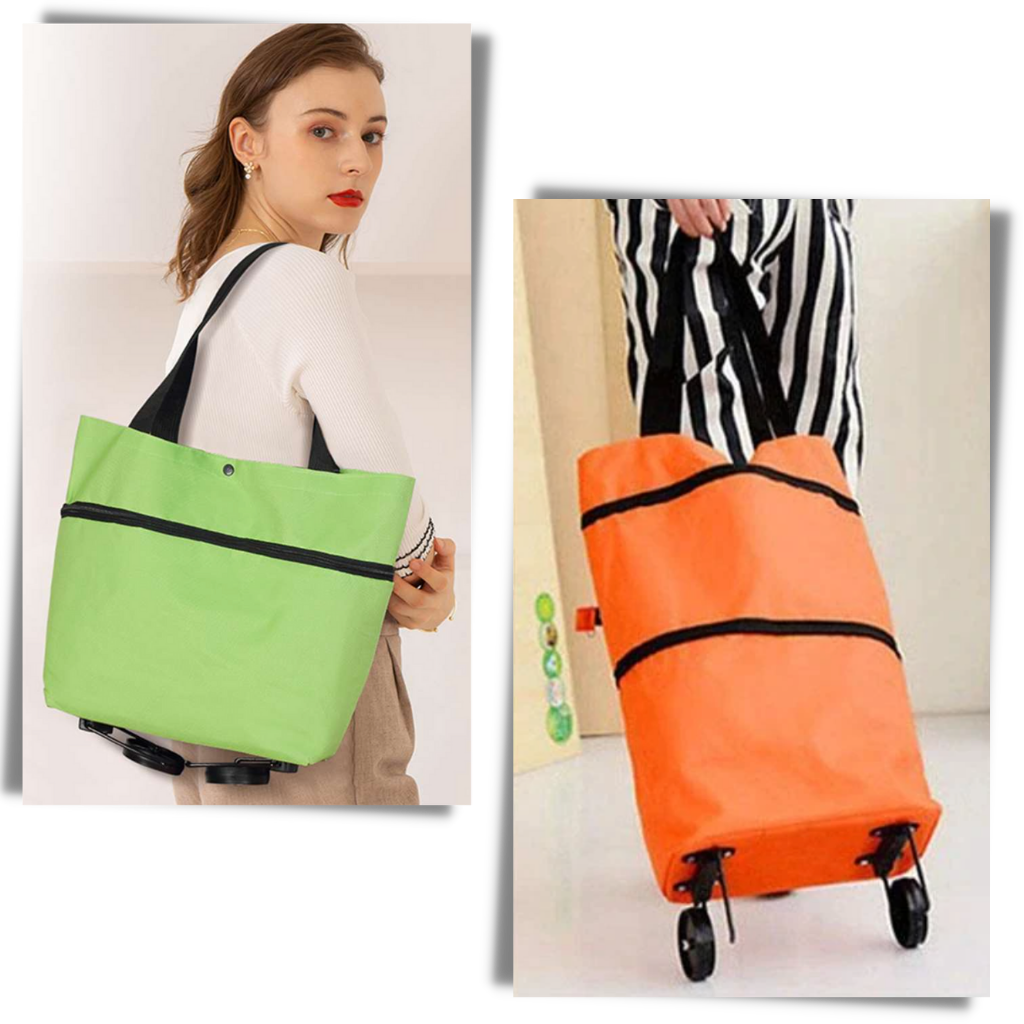 Sac de commission à roulettes pliable 30L
