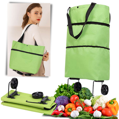 Sac de commission à roulettes pliable 30L