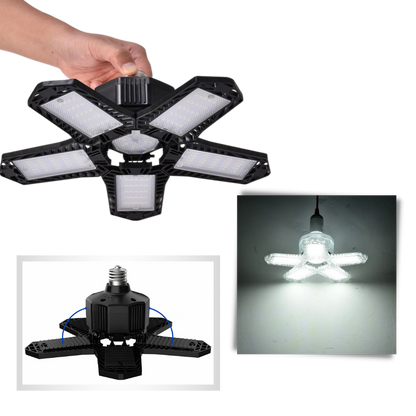 Lumière de garage avec 5 panneaux pliables