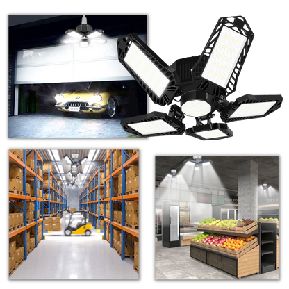 Lumière de garage avec 5 panneaux pliables