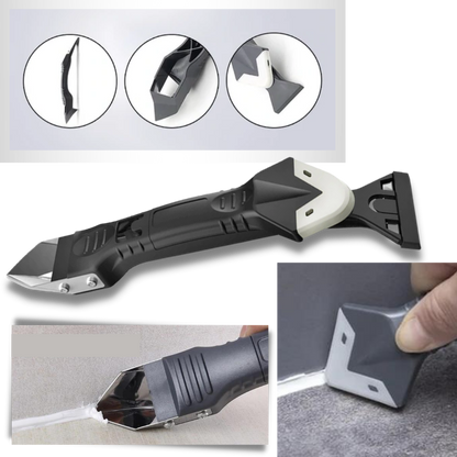 Outil de calfeutrage et de grattage multi-matériaux