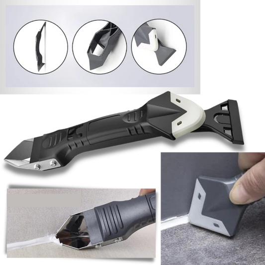 Outil de calfeutrage et de grattage multi-matériaux