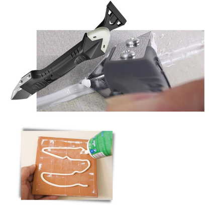 Outil de calfeutrage et de grattage multi-matériaux
