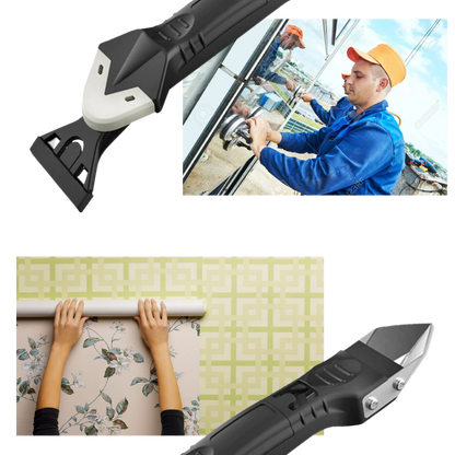 Outil de calfeutrage et de grattage multi-matériaux