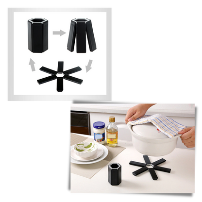 Support de récipients pliable et hexagonal