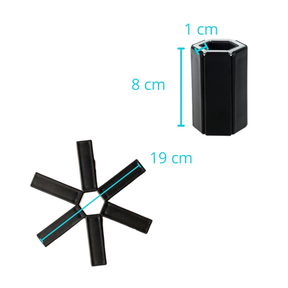 Support de récipients pliable et hexagonal