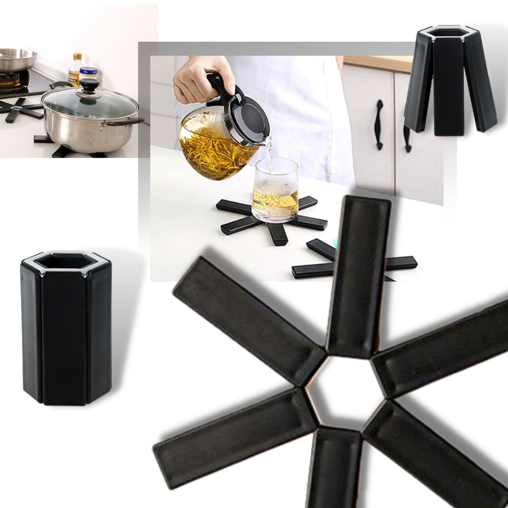 Support de récipients pliable et hexagonal