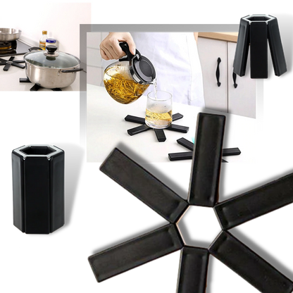 Support de récipients pliable et hexagonal