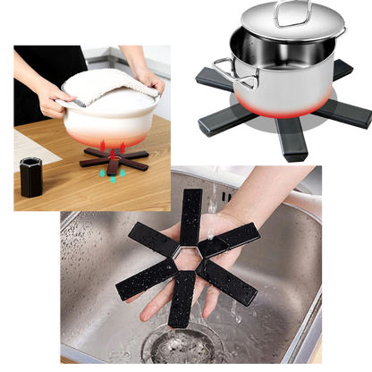 Support de récipients pliable et hexagonal